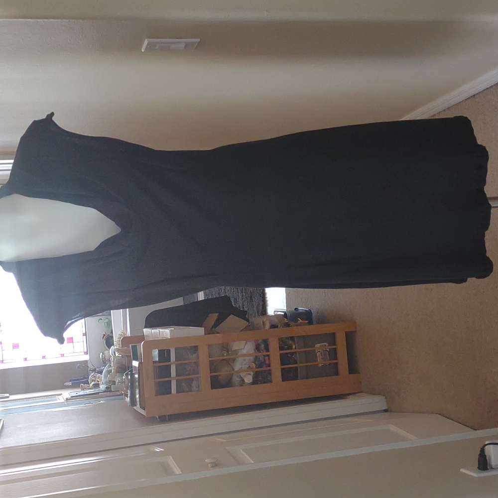 Iisli NY black fine knit cowl neck dress size small